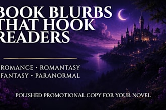 write a compelling romance or fantasy book blurb