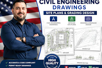 provide civil engineering drawings, site plans and grading design