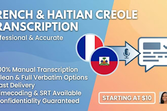 transcribe french and creole audio