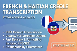 transcribe french and creole audio