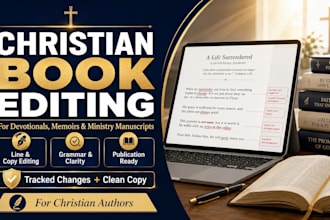 format christian book editing for devotionals, memoirs, and manuscripts editing