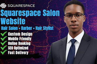 design squarespace hair salon, hair stylist, barber website