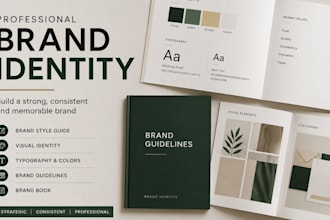 design a professional brand style guide, corporate brand identity, brand book