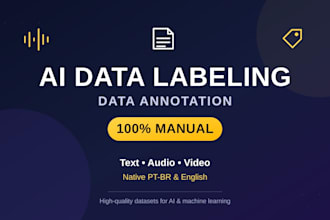 annotate, label, and evaluate text and audio data for ai