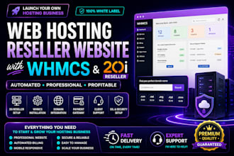 setup web hosting reseller website with whmcs and 20i reseller