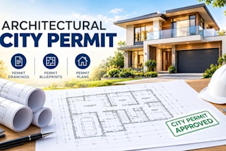 do architectural city permit, permit drawing, permit blueprints and permit plans
