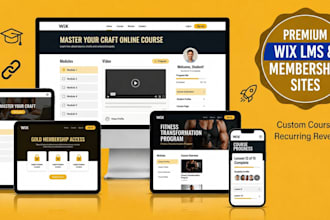 design or redesign wix online course website and membership site
