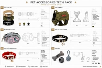 design premium pet accessories dog harness pet collar pet wear with tech pack