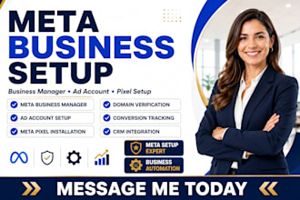 set up meta business verification and advertiser account