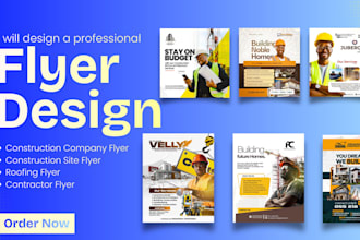 design construction flyer brochure business real estate
