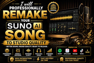 professionally remake your suno ai song into studio quality music