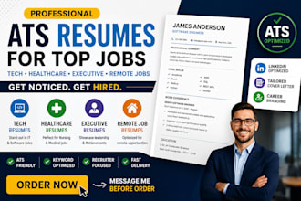 write an ats resume for tech, healthcare, executive and remote jobs