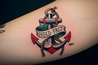 create a traditional or neo traditional tattoo design