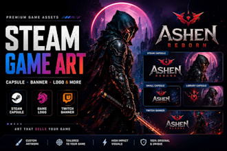 steam capsule steam page, game banner cover art steam capsule artist steam image