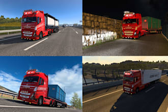 create high 3d quality ets 2 and ats skin and trucks, ets trailer, ats map