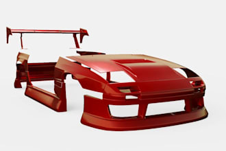 design 3d cad car parts, automotive accessories widebody kits, bumper, wheel