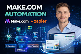 fix make com, made com, setup make com automation, make automation expert zapier