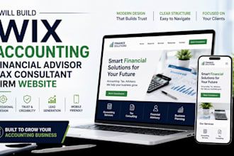 build wix accounting website financial advisor tax consultant firm website