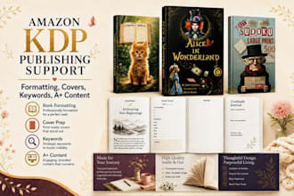 help you design format and publish your book on amazon KDP