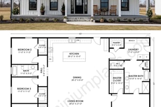 draft 2d barndominium, barn house, and shop house plans
