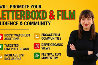 do organic letterboxd promotion, film list placements, and movie marketing