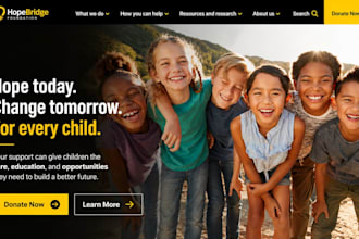 design charity website nonprofit website ngo site donation website 501c3 website