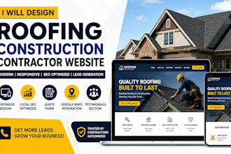 create a professional site for roofing, construction, and contractor businesses