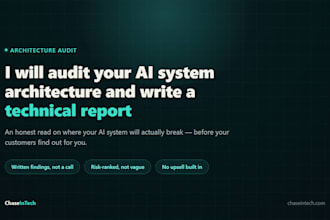 audit your ai system architecture and write a technical report