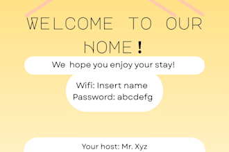 create air bnb welcome for you