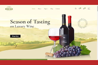 design wine shopify store, wine website