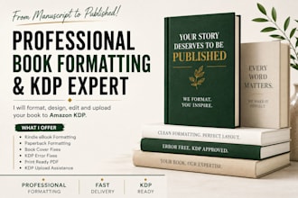 format manuscripts,fix rejected book cover, manuscript formatting,book amazonkdp