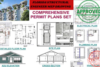 design adu permit plans and garage conversion drawings for city approval