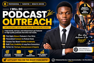 find relevant podcasts and pitch you to podcast hosts