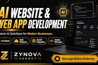 develop an ai website or custom ai web application