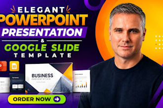 design elegant powerpoint presentation template and goggle slide template