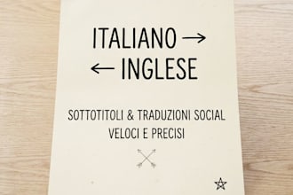 translate your social media content and add english or italian subtitles