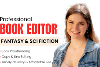 proofread, edit, format fantasy book, science fiction, fantasy book editor