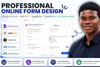 design google form, jotform, typeform, qualtrics and surveymonkey surveys