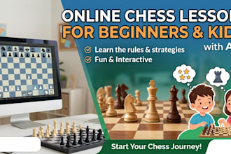 give online chess lessons to kids and beginners