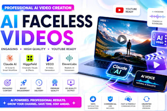 claude ai video higgsfield elevenlab voice claude youtube  faceless video veo3