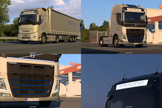 create custom 3d quality ets 2 and ats skin and trucks, ets trailer