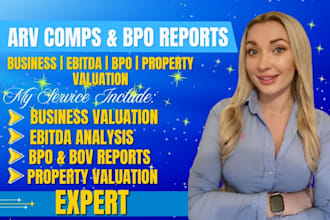 deliver detailed arv comps and bpo reports for USA residential properties