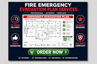 design a fire emergency evacuation plan for your building
