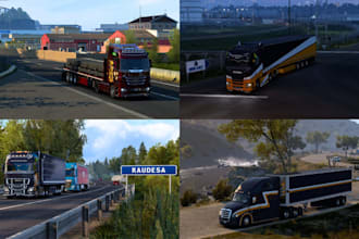 create custom 3d quality ets 2 and ats skin and trucks, ets trailer