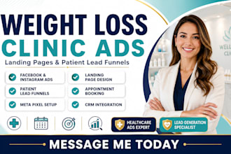create healthcare ads and high converting landing pages for patient leads