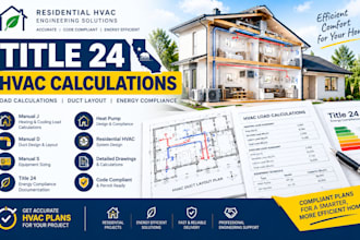 manual j calculation, title 24 hvac, duct layout, hvac load calc