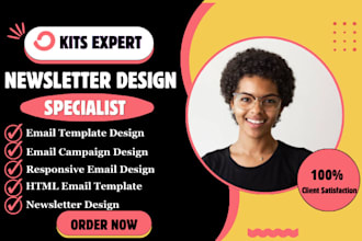 create convertkit newsletter design email template design HTML email design