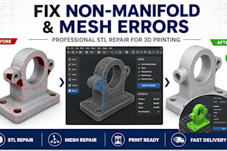 repair stl files fix non manifold mesh repair mesh errors