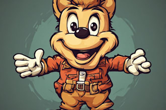 vintage cartoon and character design for you