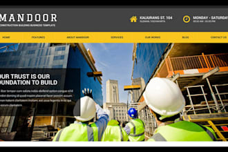 build construction website plumbing hvac website contractor landing page website